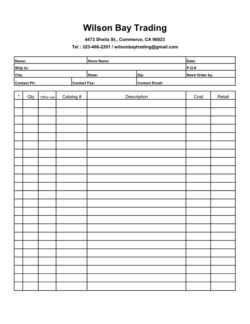 order form
